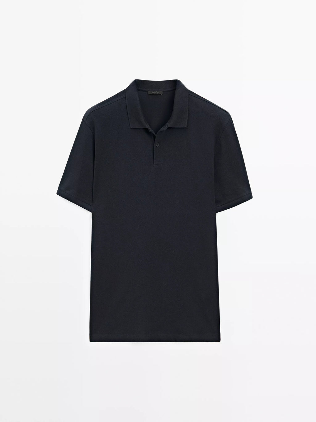 Micro textured cotton polo shirt