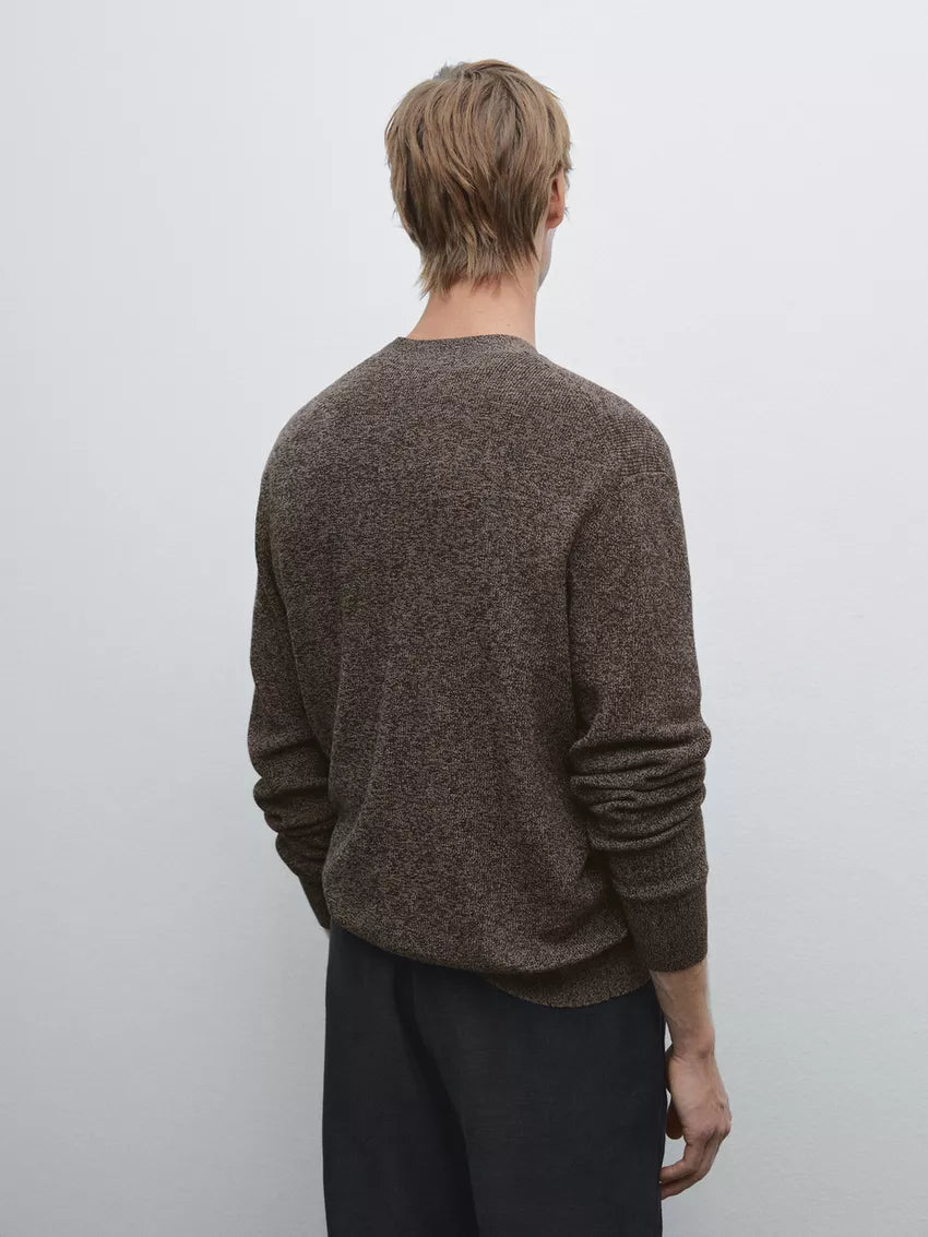 100% cotton mouline knit cardigan