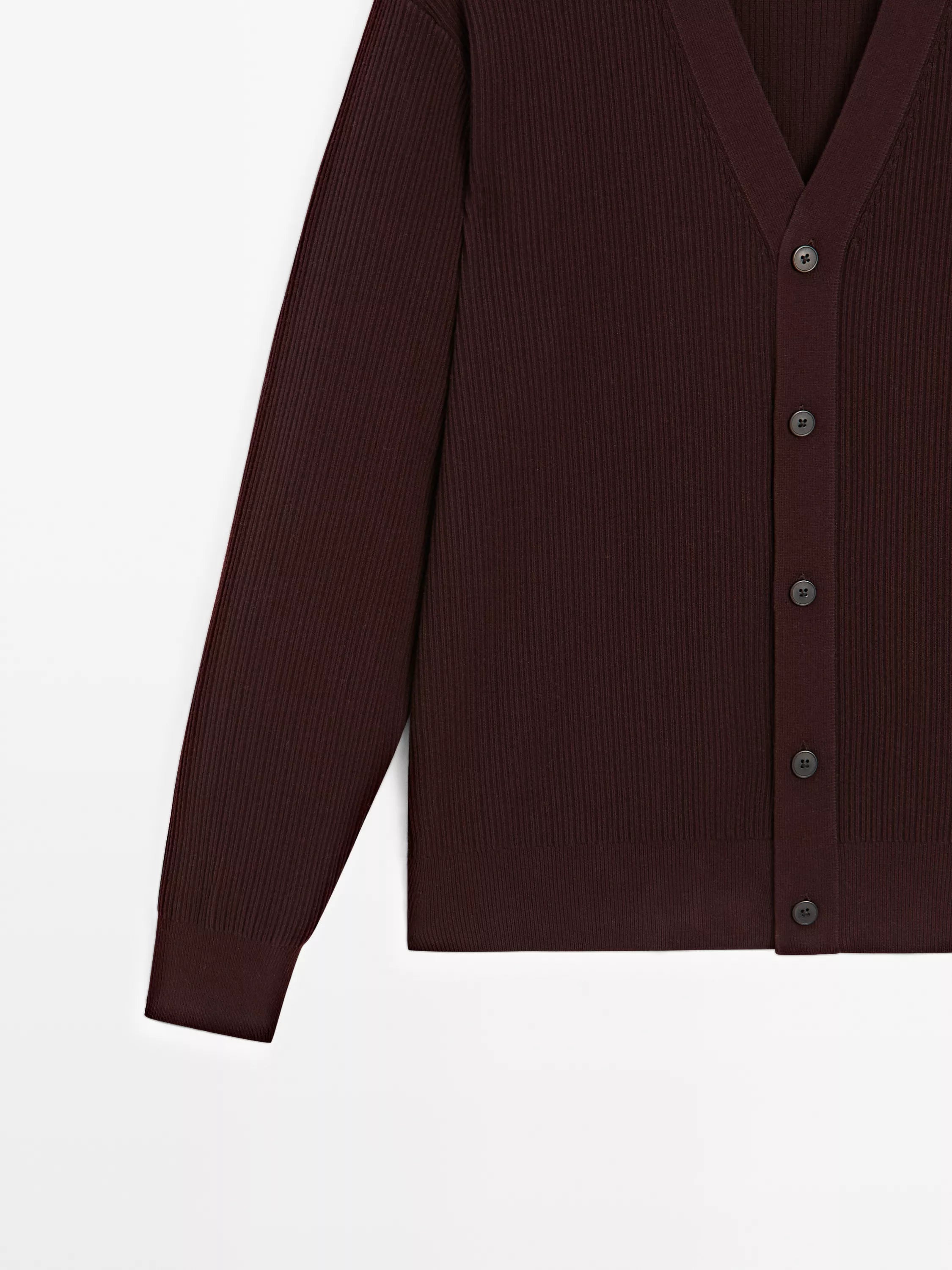 100% cotton textured knit cardigan