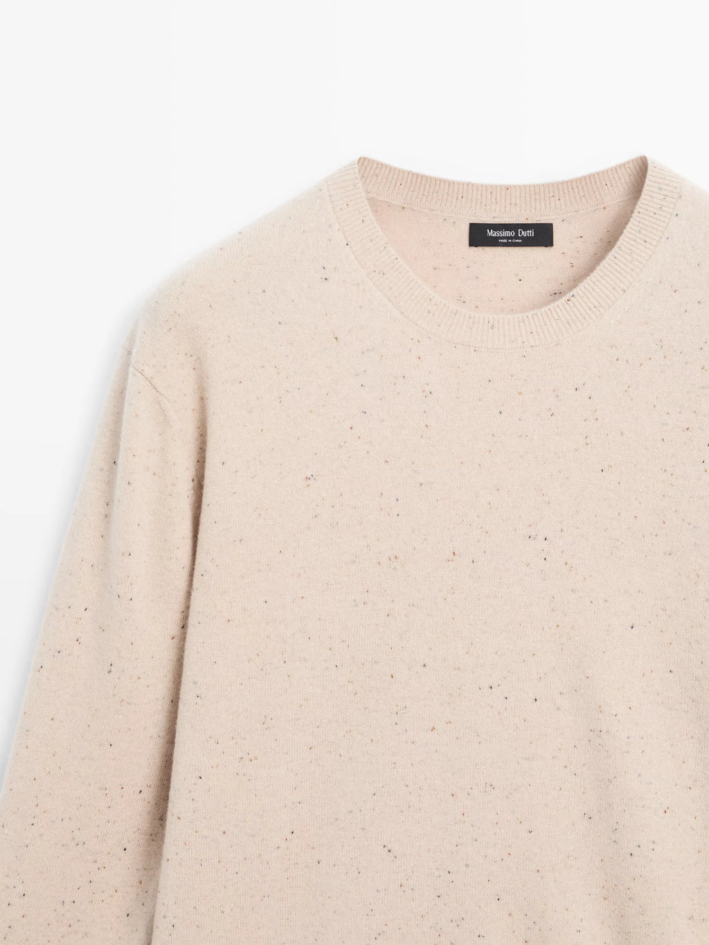 Wool blend crew neck sweater