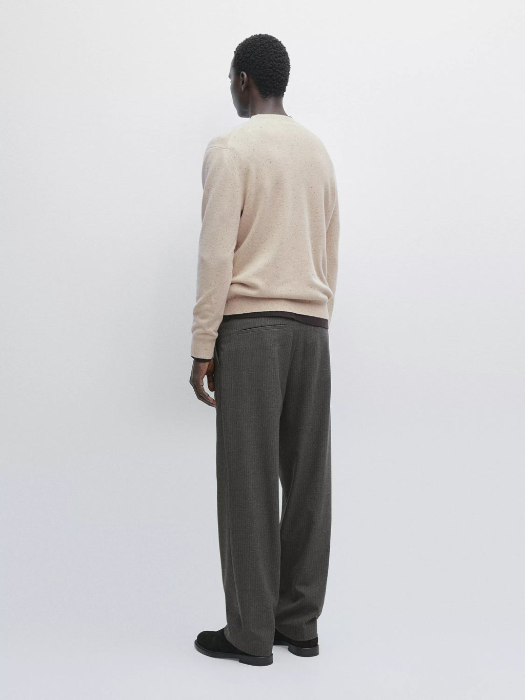 Wool blend crew neck sweater