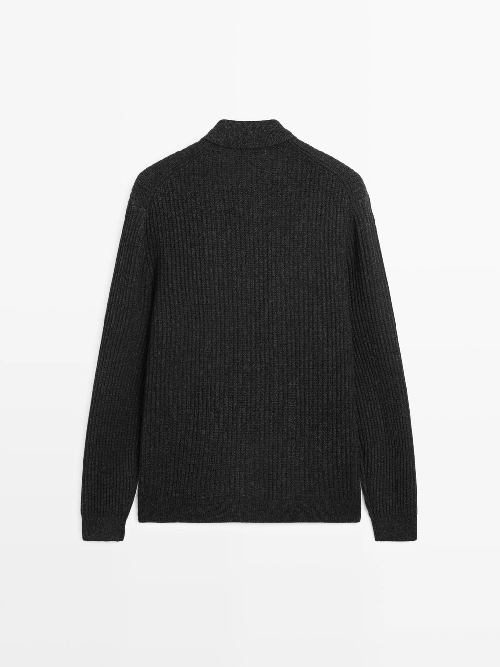 Knit cotton and wool blend cardigan with buttons