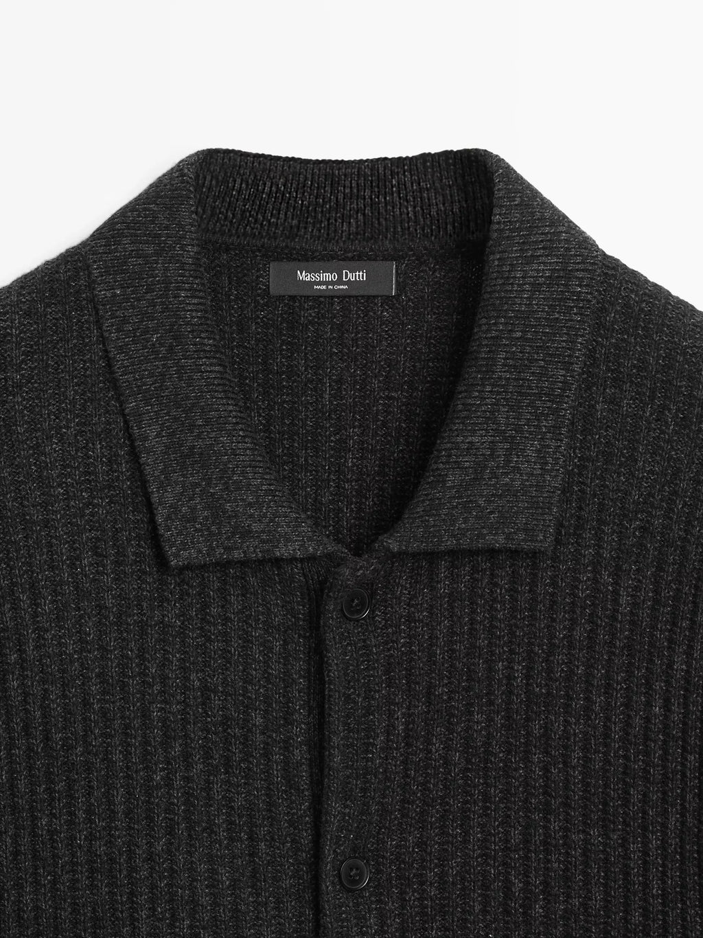 Knit cotton and wool blend cardigan with buttons