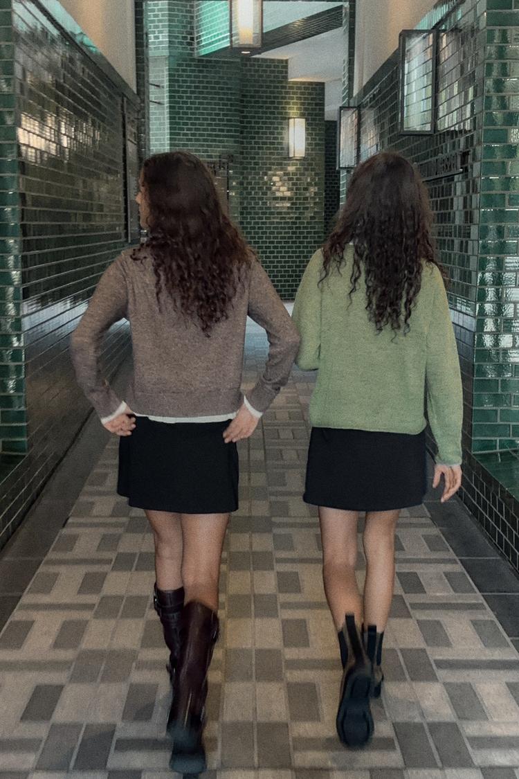 Contrast Knit Polo Shirt