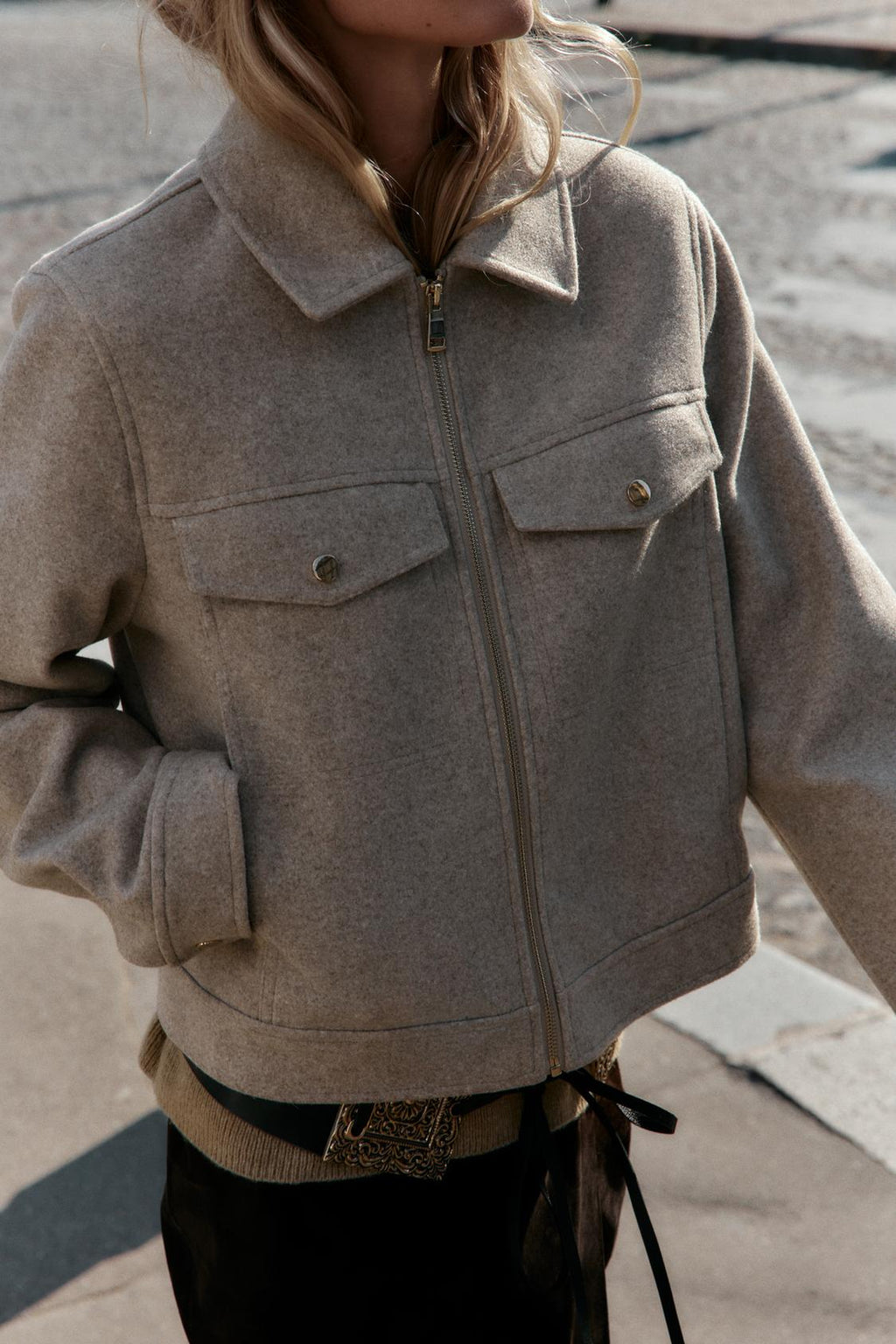 Soft-feel zip jacket