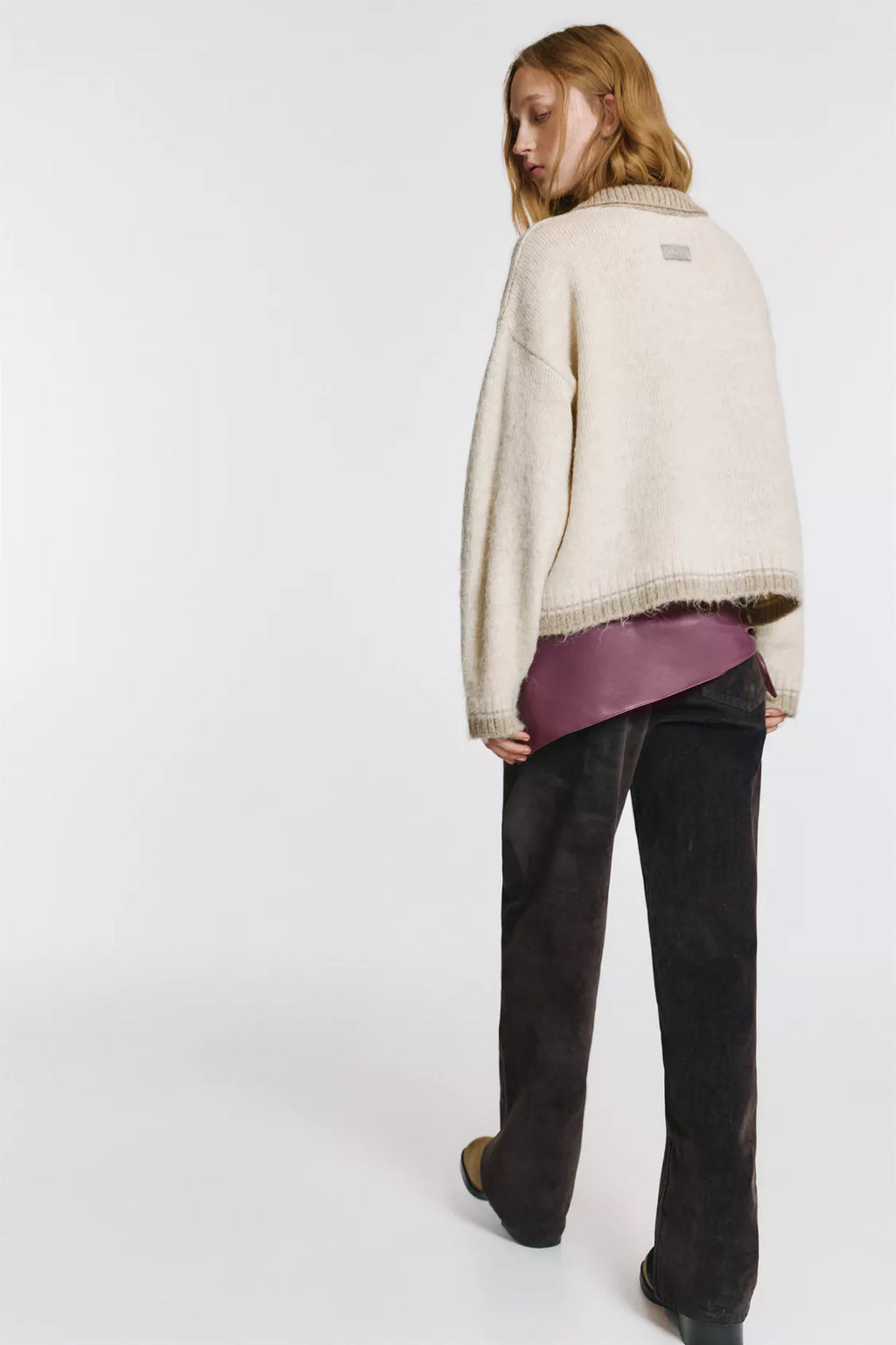 Polo collar sweater