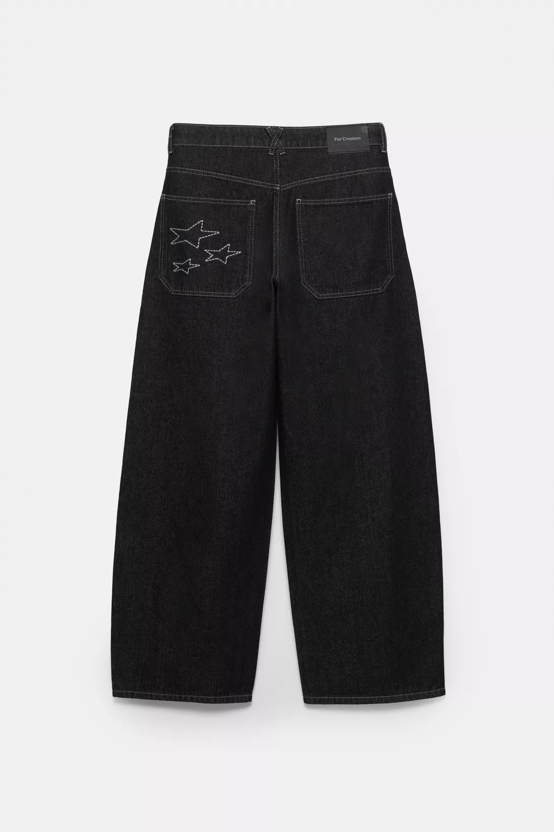 Barrel jeans with stars