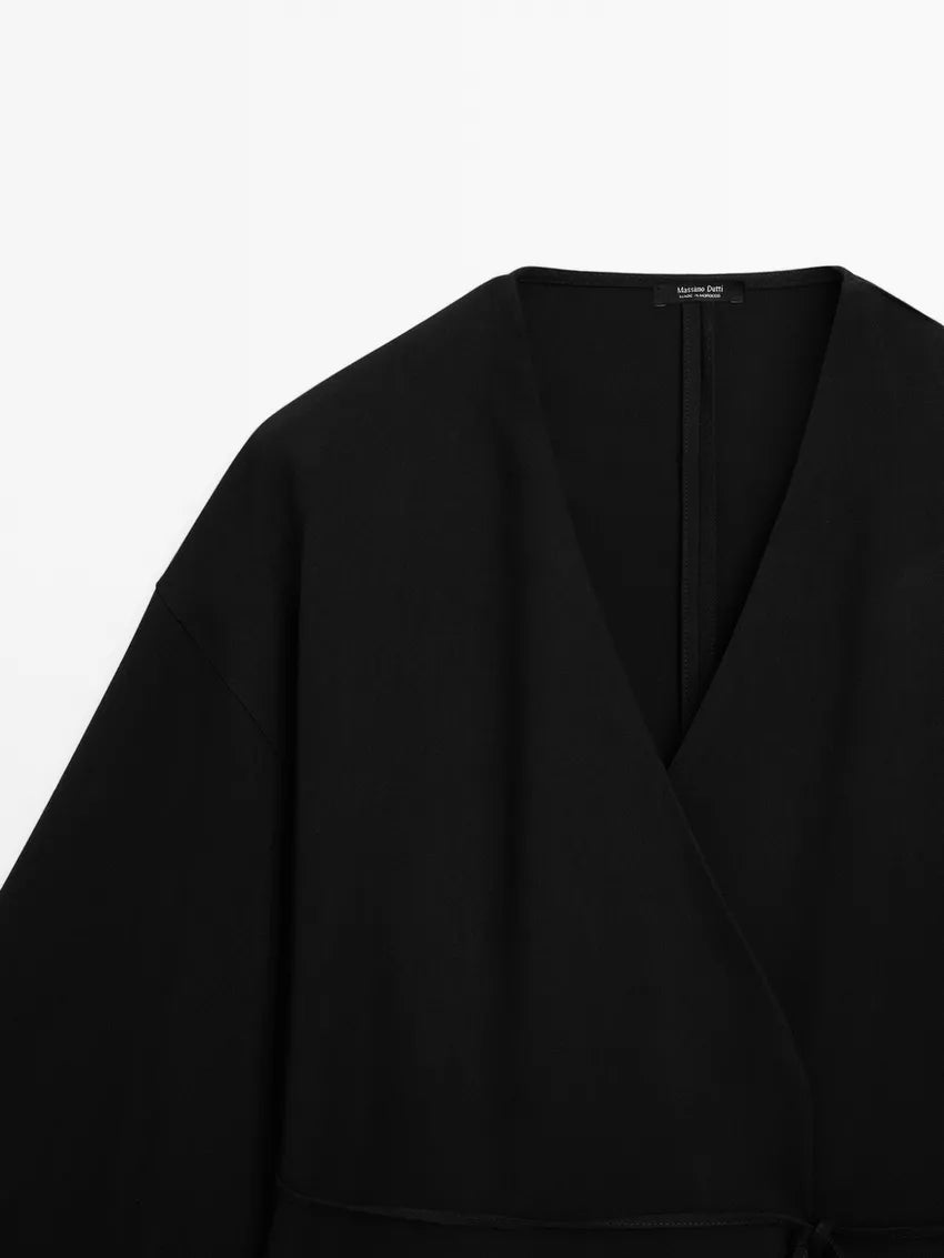 Flowing V-neck kimono