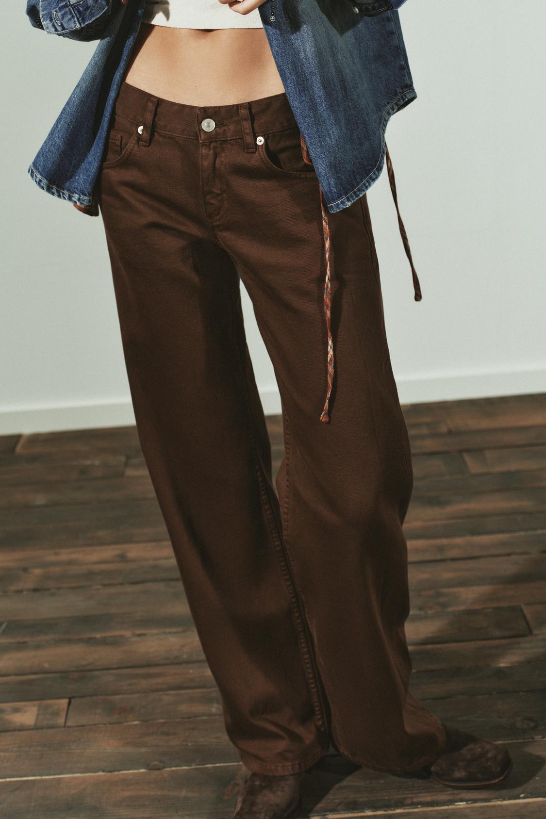 TRF Wide-Leg Low-Rise Jeans
