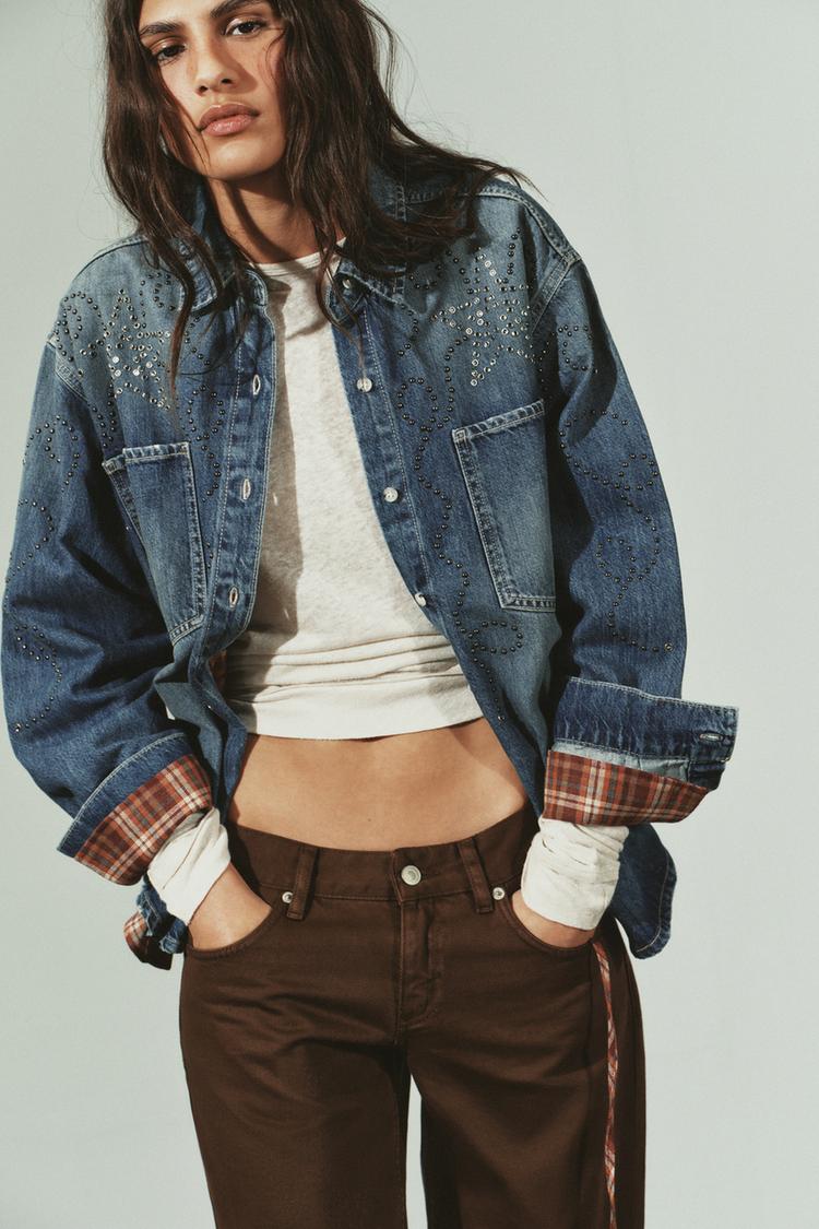 TRF Wide-Leg Low-Rise Jeans