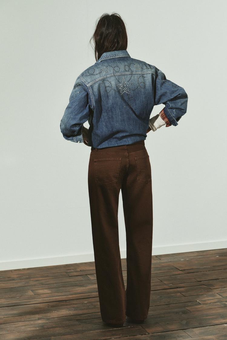 TRF Wide-Leg Low-Rise Jeans