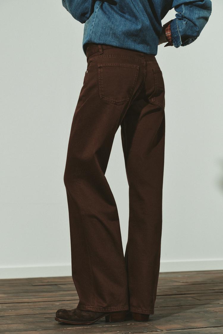 TRF Wide-Leg Low-Rise Jeans