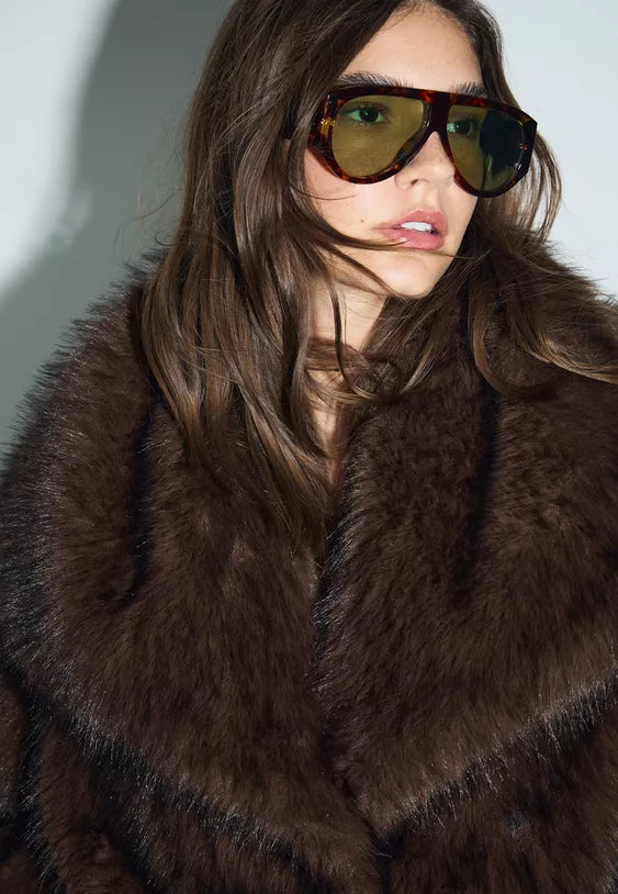 Cropped Faux Fur Jacket