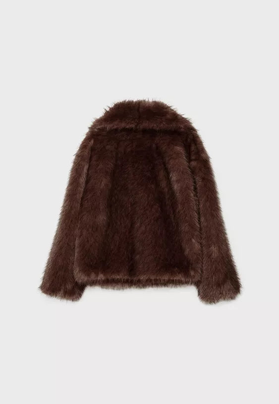 Cropped Faux Fur Jacket