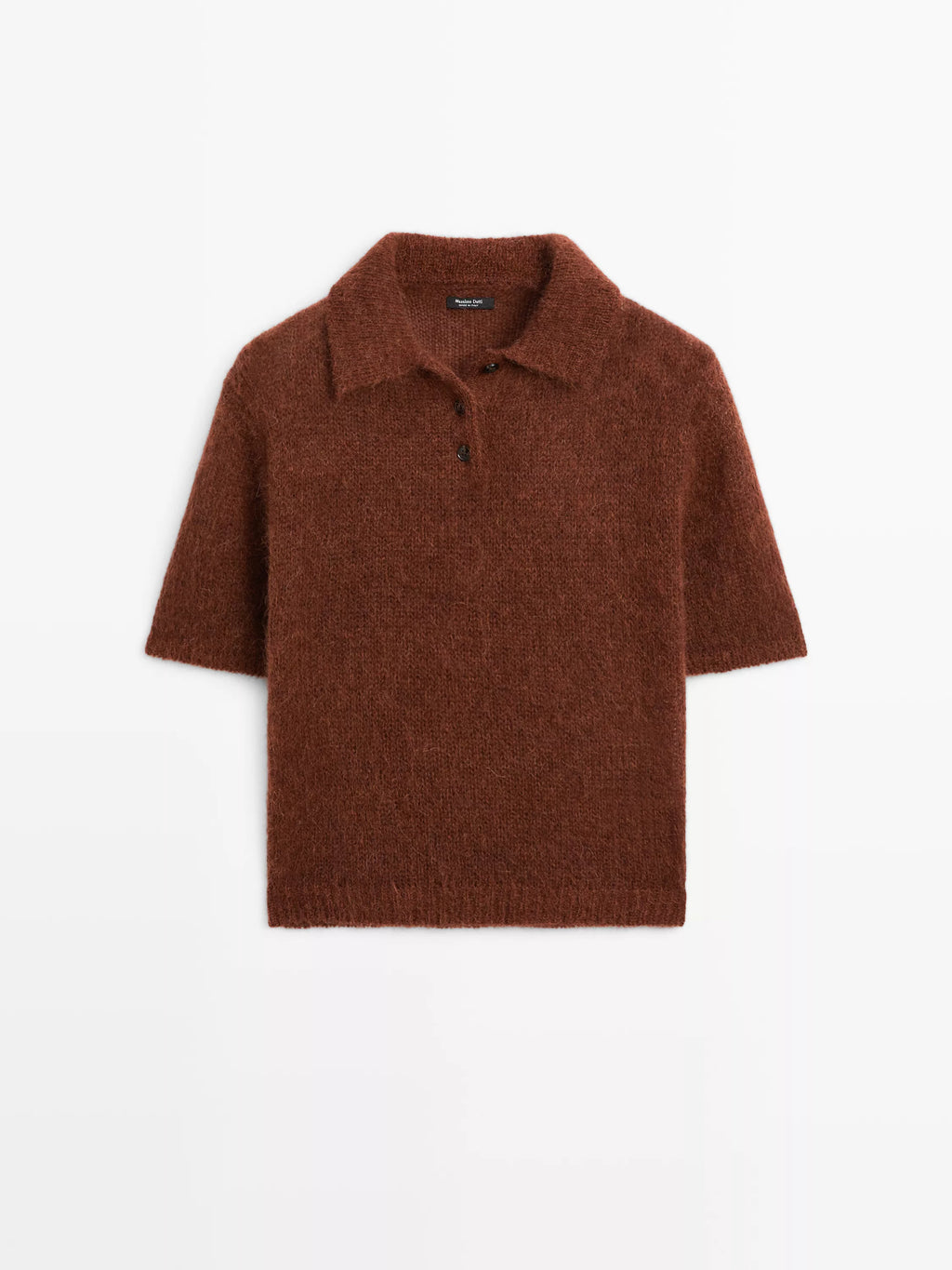 Alpaca blend knit polo jumper