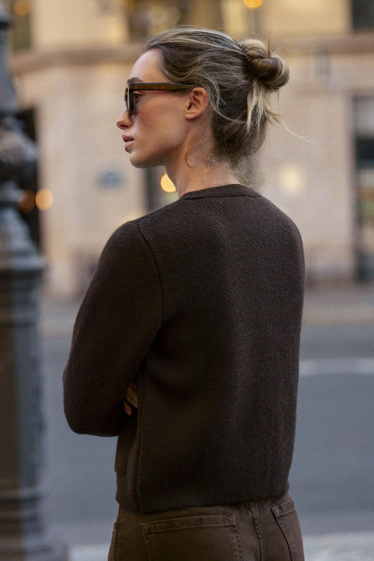 Knit Cardigan With Golden Buttons