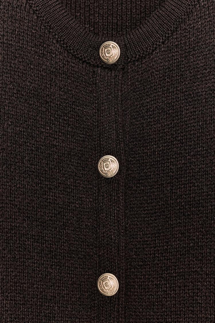 Knit Cardigan With Golden Buttons