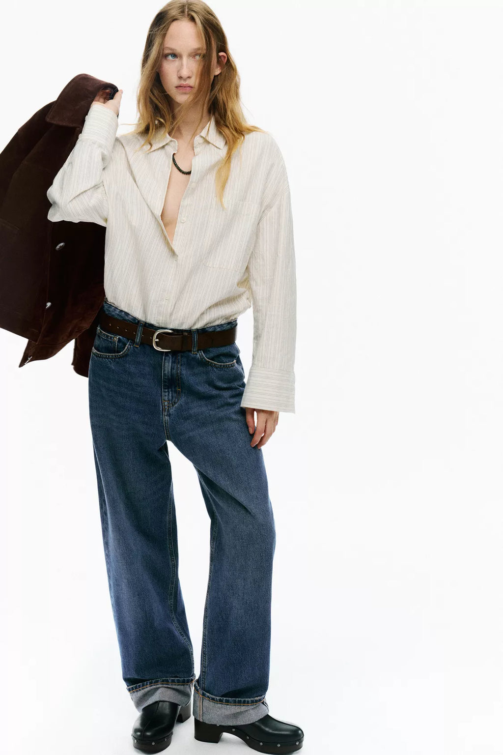 Baggy jeans with cuffs