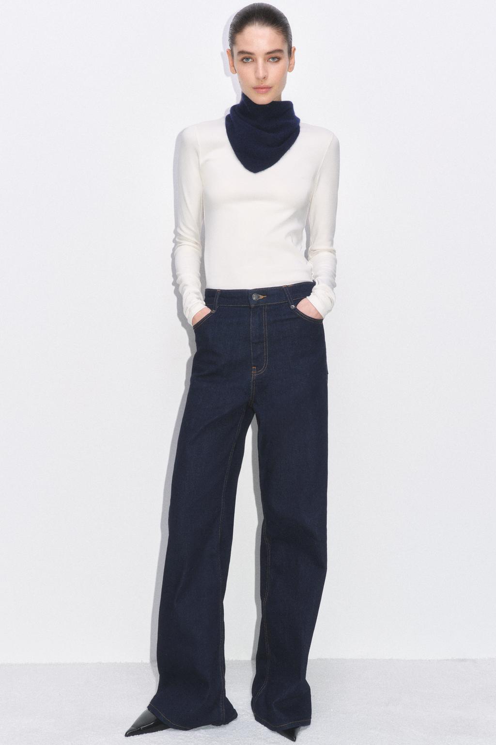ZW Collection Wide-Leg High-Waist Jeans