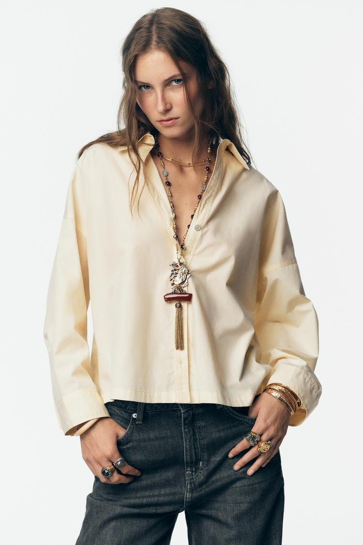 POPLIN SHIRT WITH BUTTONS