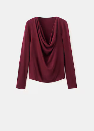 Draped-neck sweater