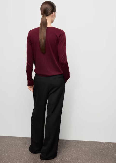 Draped-neck sweater