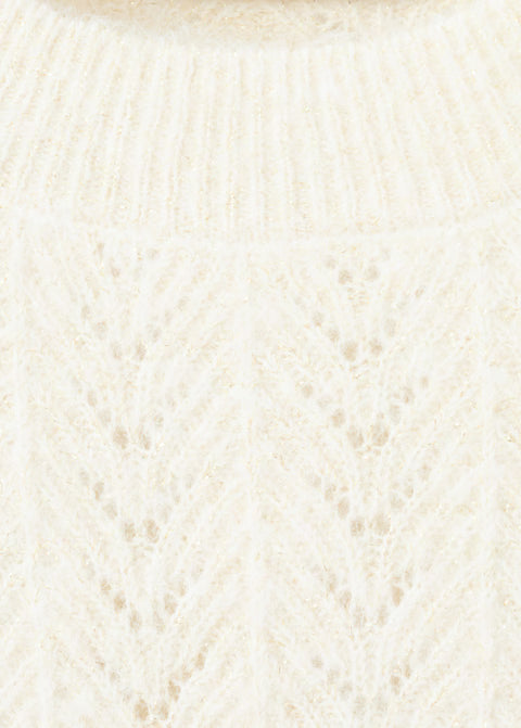 Cable-knit lurex sweater