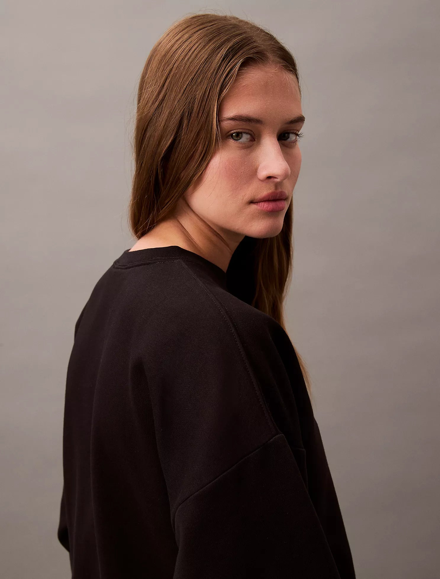 Monogram Fleece Cropped Sweatshirt