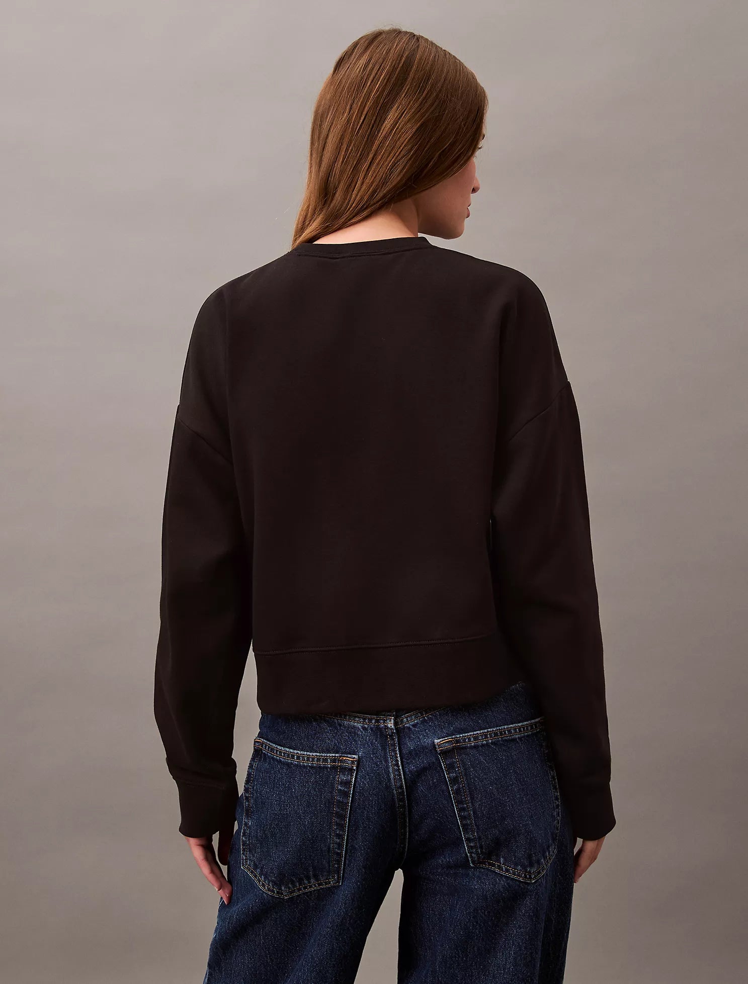 Monogram Fleece Cropped Sweatshirt