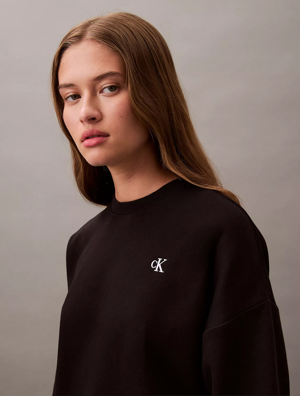 Monogram Fleece Cropped Sweatshirt