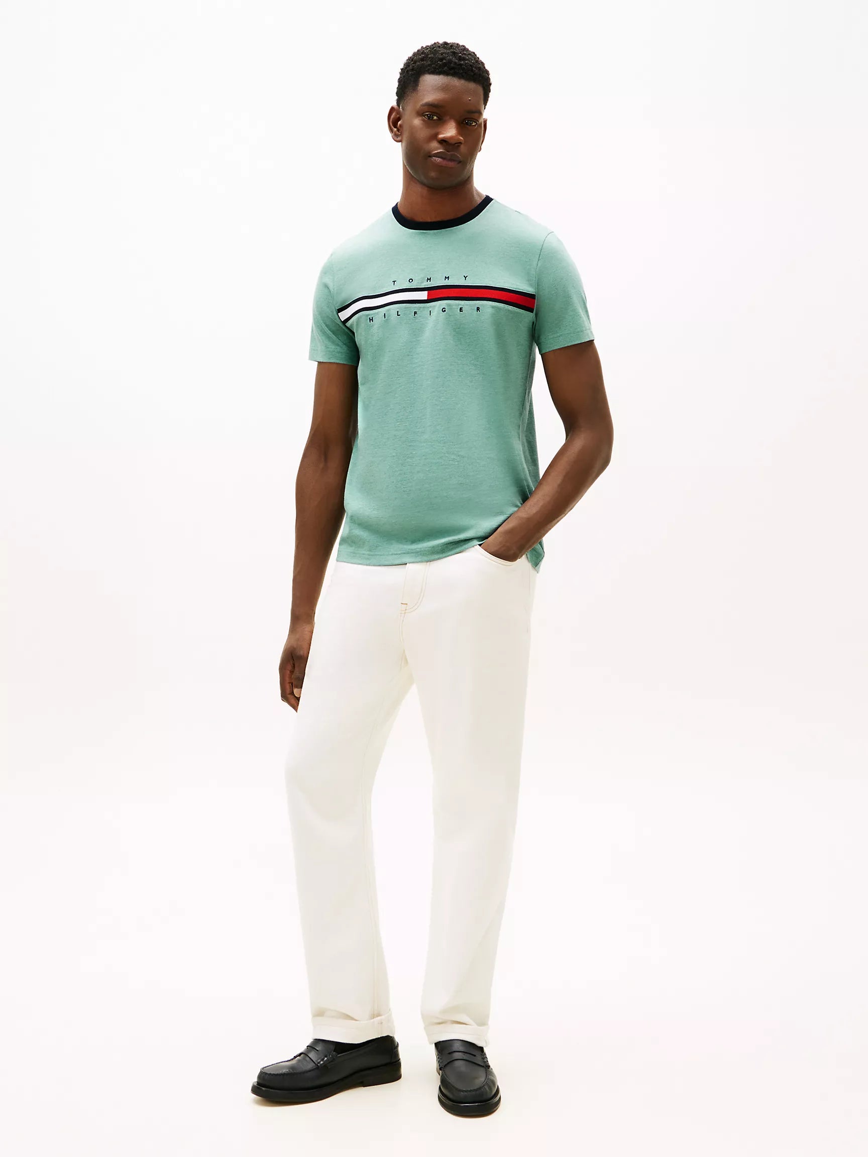 Embroidered Flag Logo T-Shirt