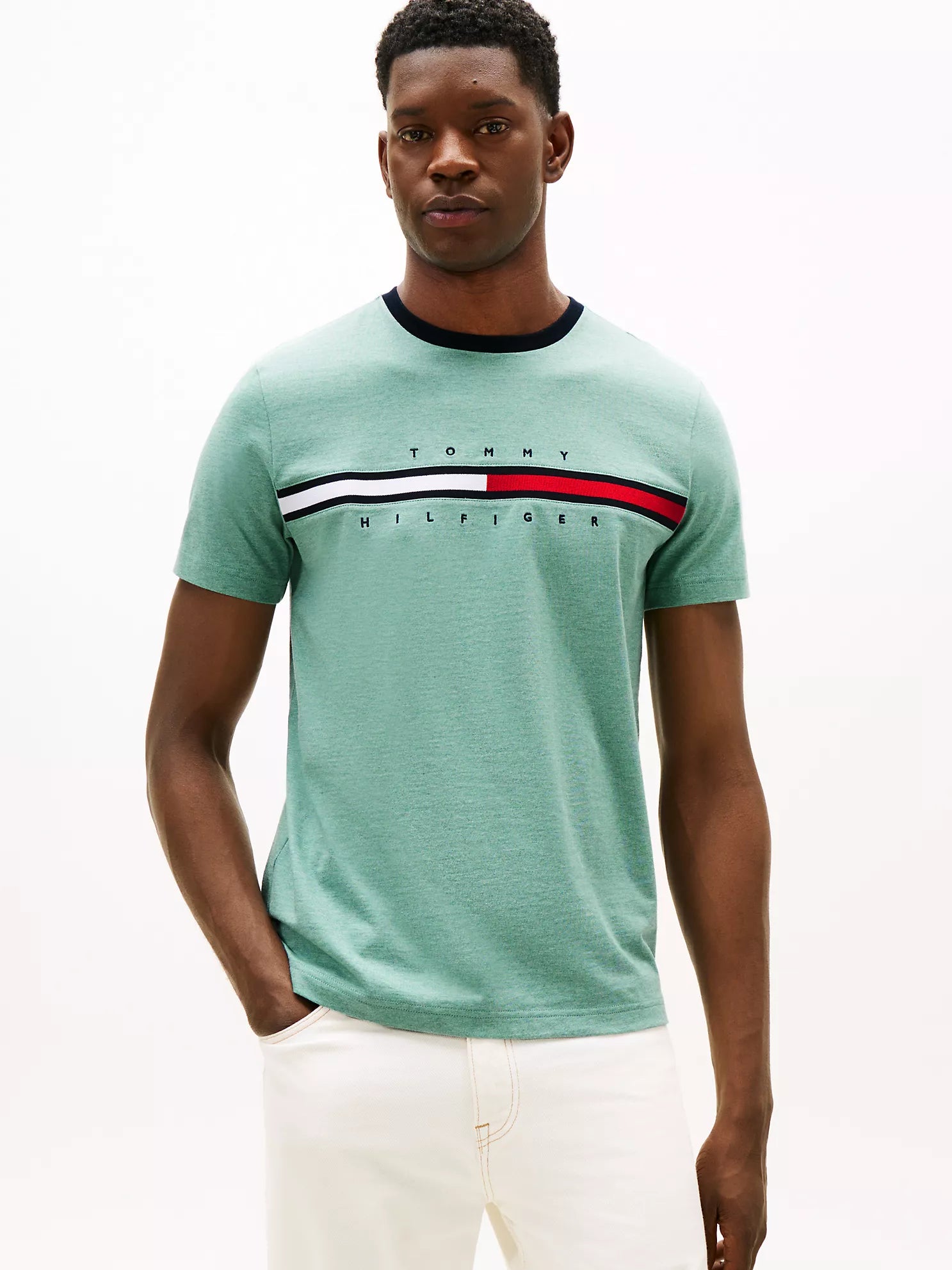 Embroidered Flag Logo T-Shirt