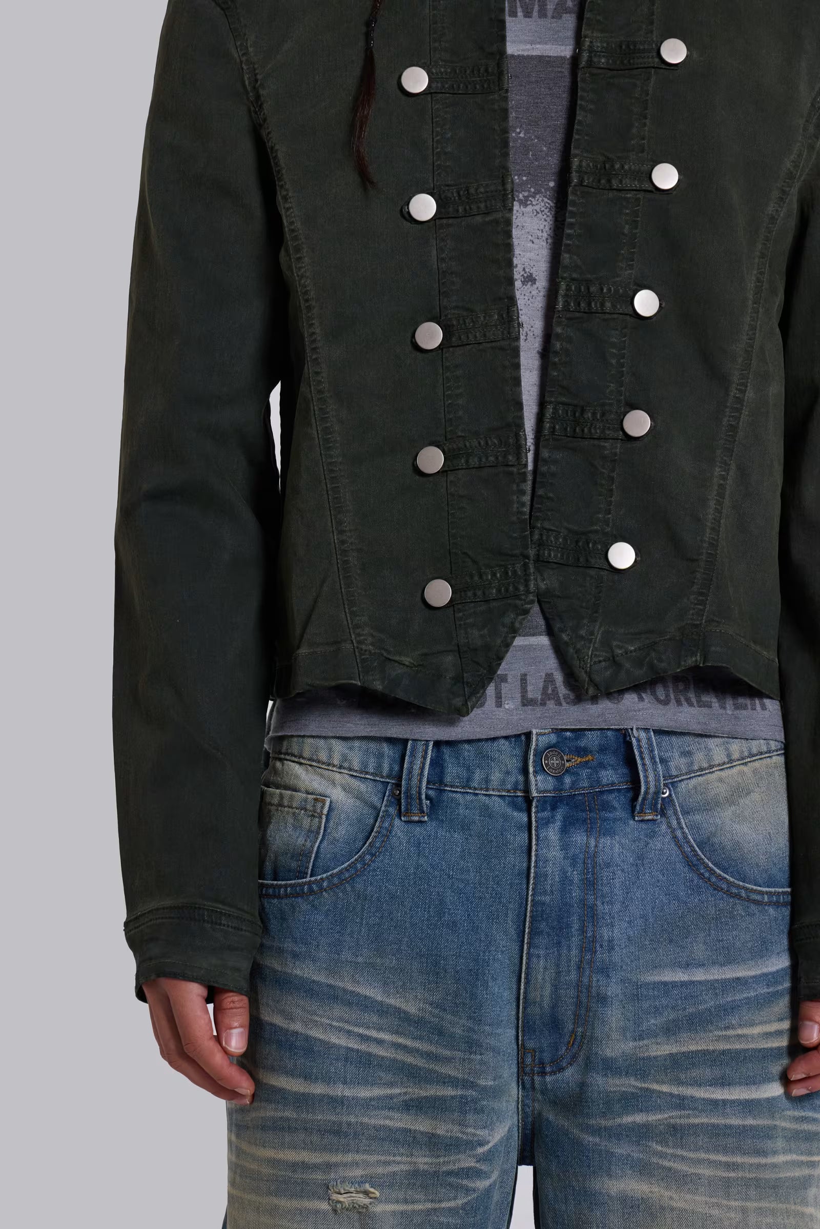 Rebel Military Jacket in Khaki