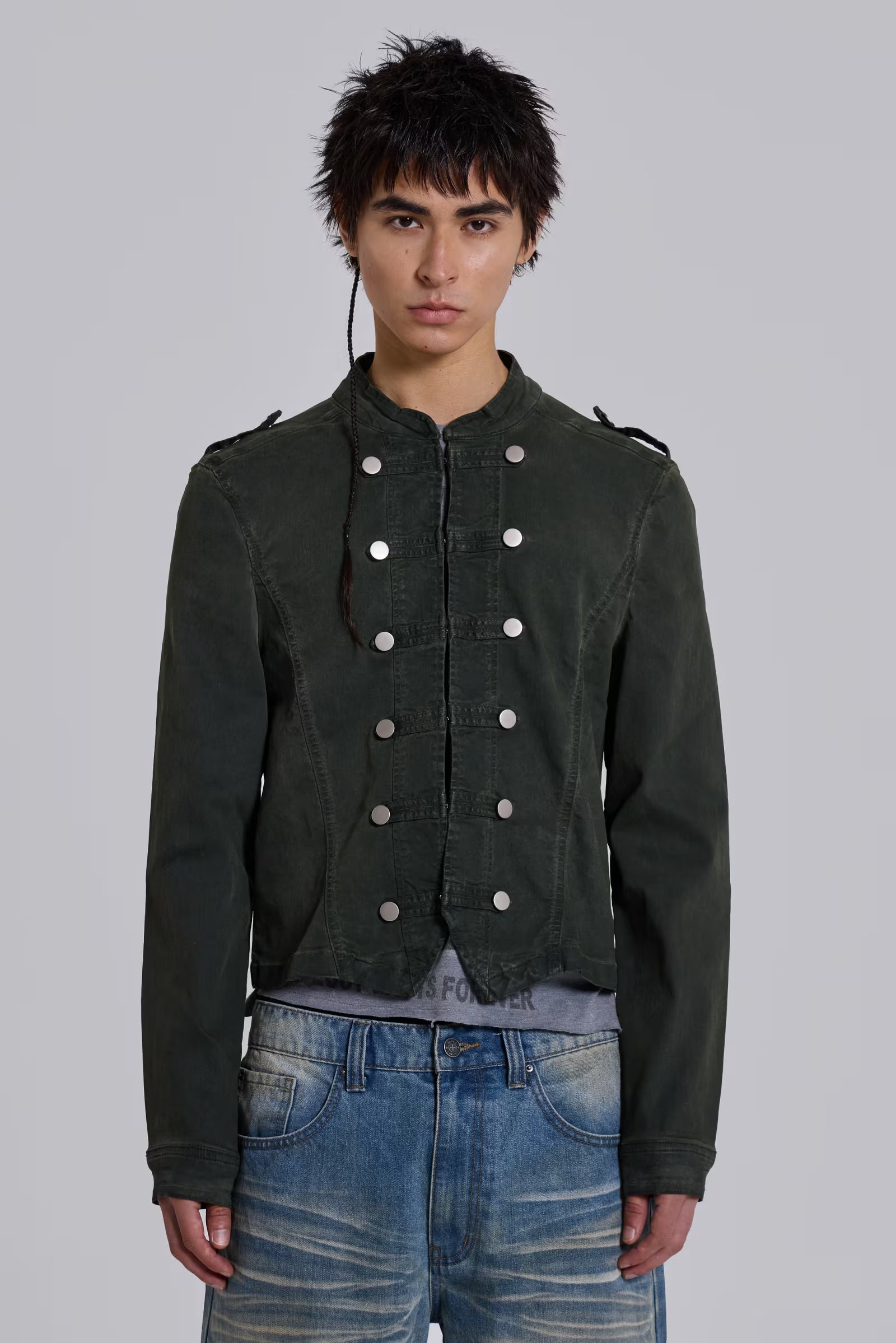 Rebel Military Jacket in Khaki