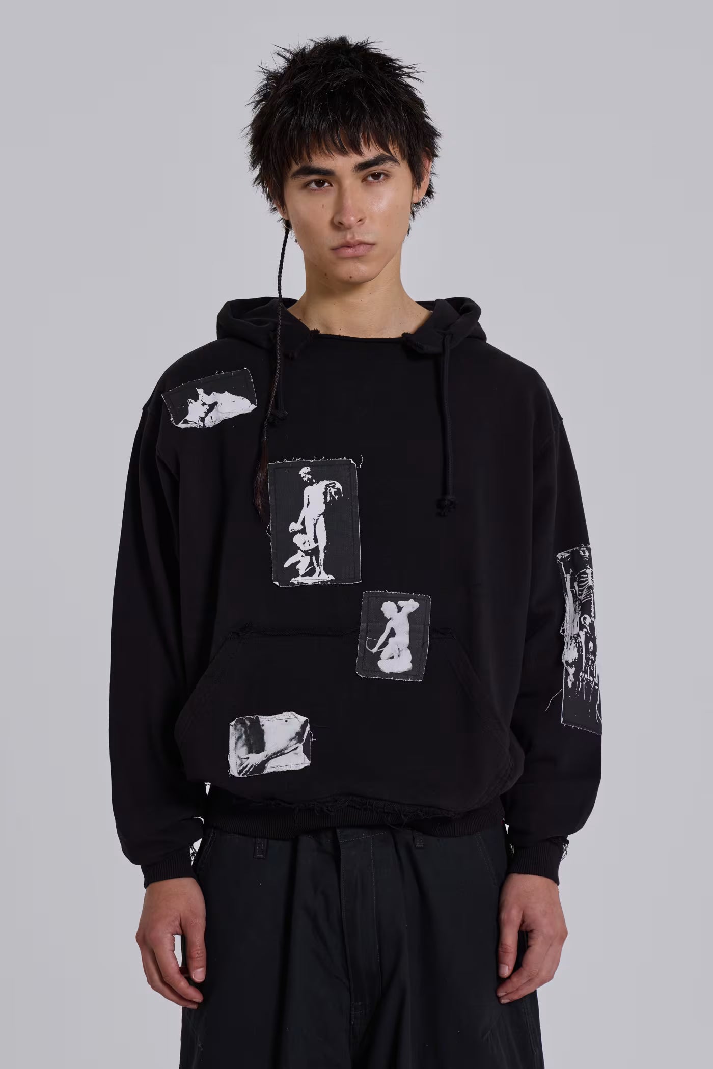 Black Devoted Patch Hoodie
