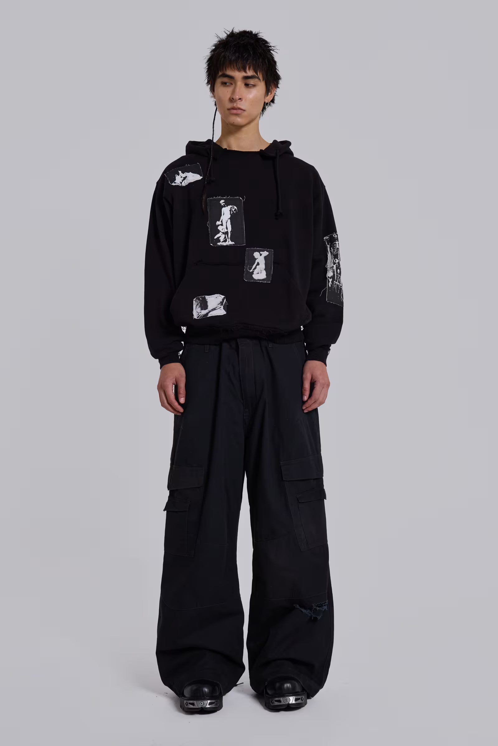 Black Devoted Patch Hoodie