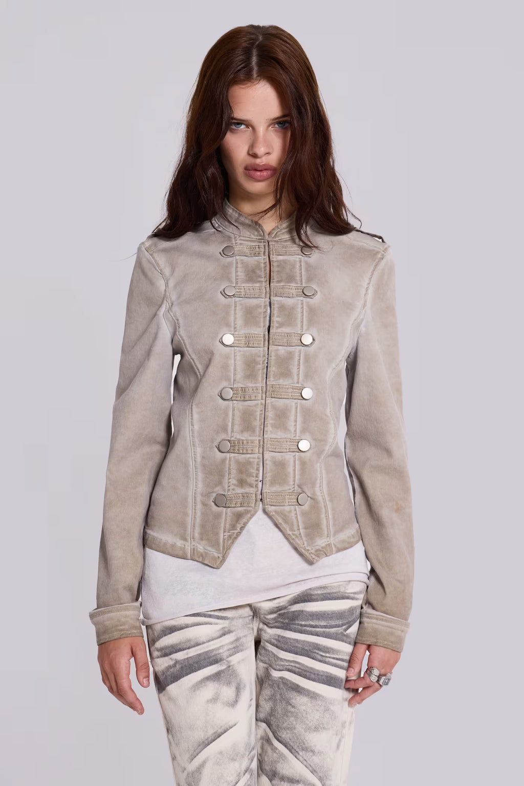 Rebel Military Jacket in Clay