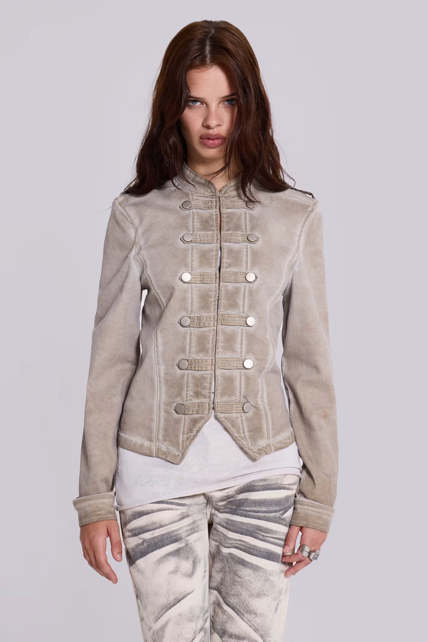 Rebel Military Jacket in Clay